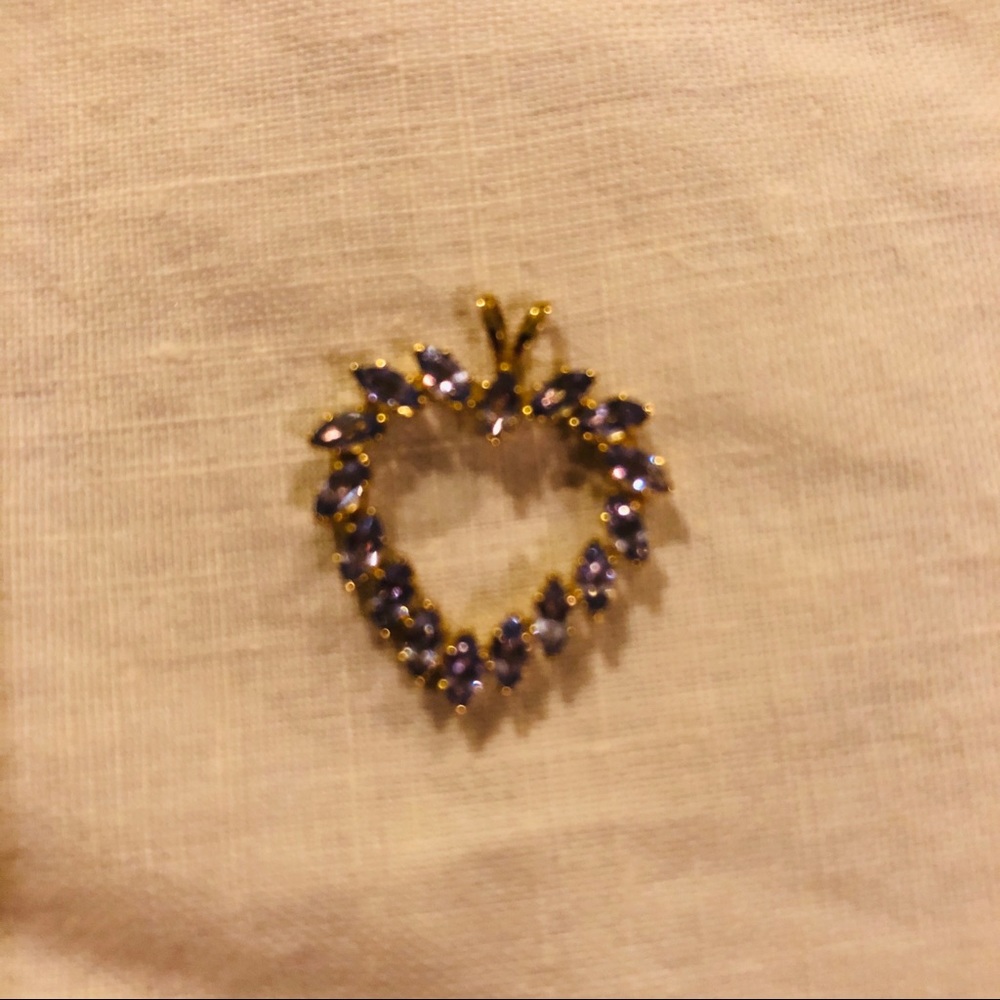 💕Yellow gold tanzanite pendant